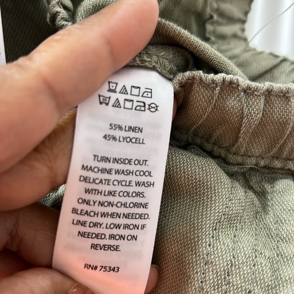 NWT C & C California Parachute Pull On Cargo Joggers Green Women Large - Picture 4 of 9